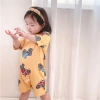 Summer new baby pajamas, thin cotton children's sleeping skirts, baby bathrobes, one-piece suits for boys and girls, parent-child crawling clothes Specification image